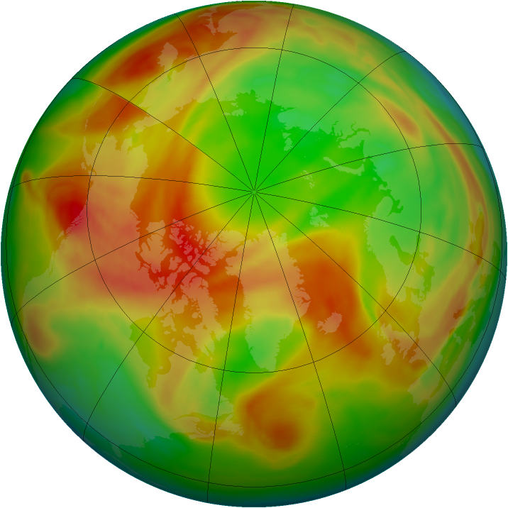 Arctic ozone map for 28 March 2007